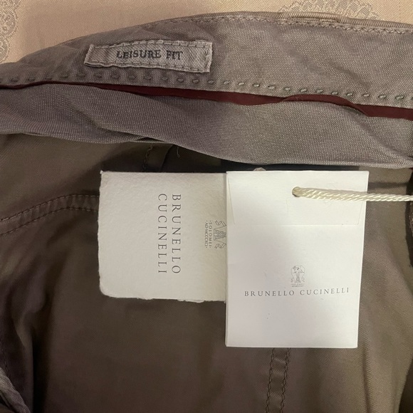 Brunello Cucinelli Mens Leisure Fit Cotton Pants Sz 48 / 34 US - Picture 8 of 8